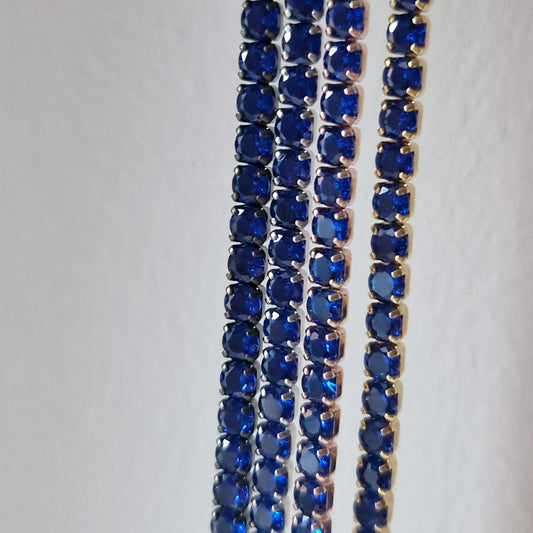 Bracciale Tennis Blu Reale - in Argento S925