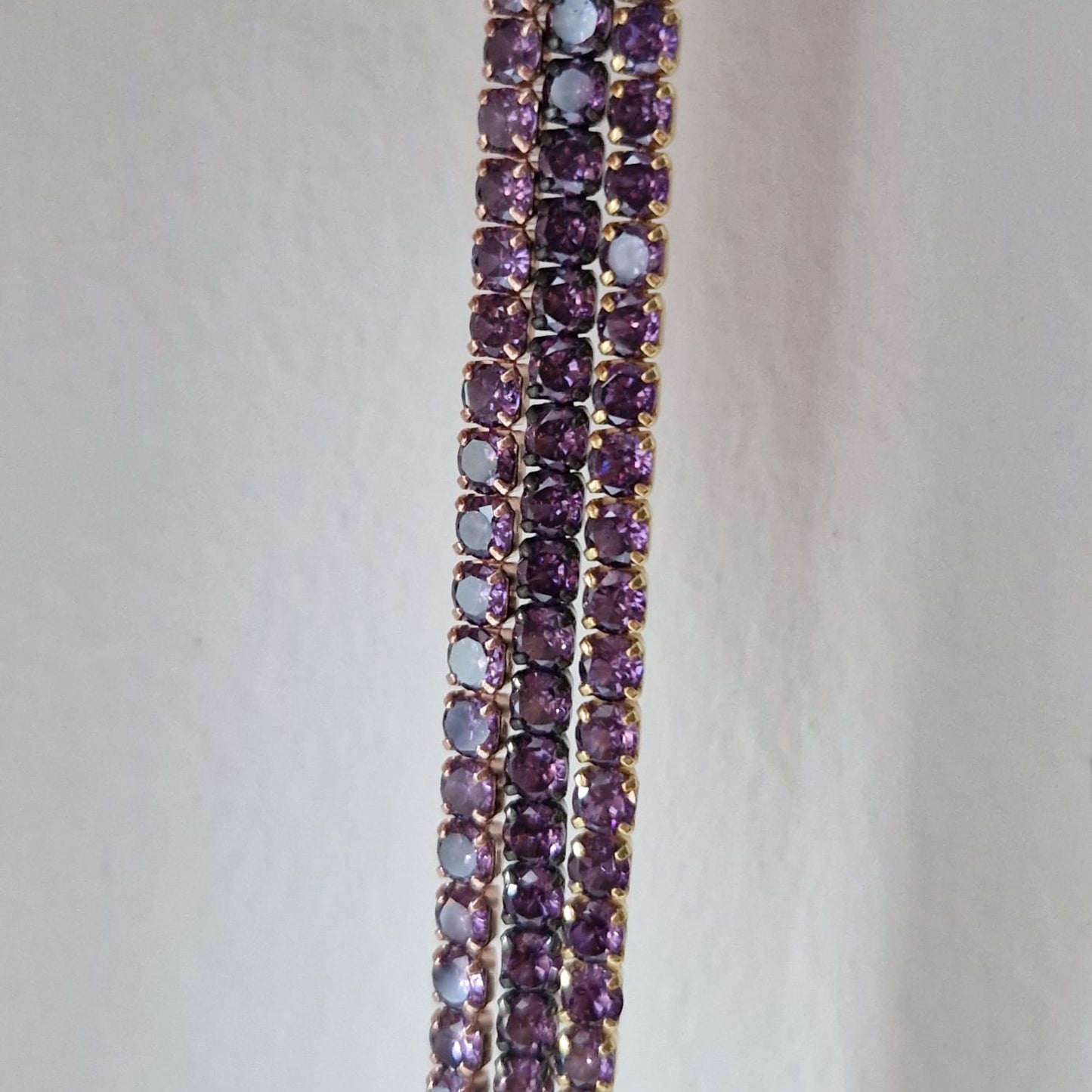 Bracciale Tennis Dark Ametyst - in Argento S925