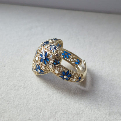 Anelli Cuore, Preziosi , in Filigrana, Argento 925 e Bagno in Oro