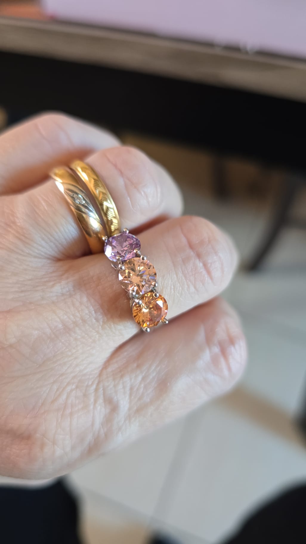 Anello TRILOGY MULTI Color 7mm, Produzione ESCLUSIVA, Argento 925