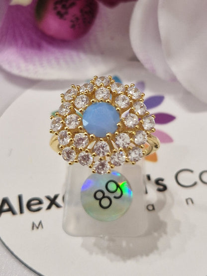 Anello Margherita con OPALE, Produzione ESCLUSIVA, Argento 925