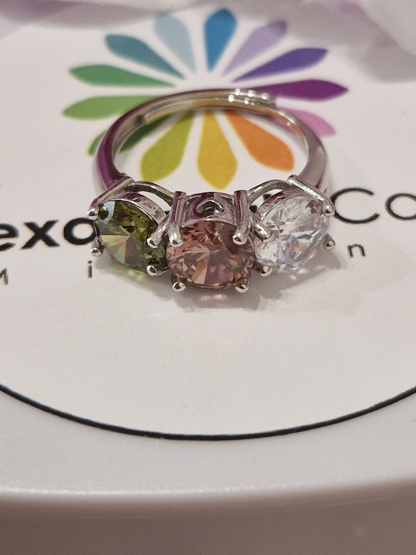 Anello TRILOGY MULTI Color 7mm, Produzione ESCLUSIVA, Argento 925