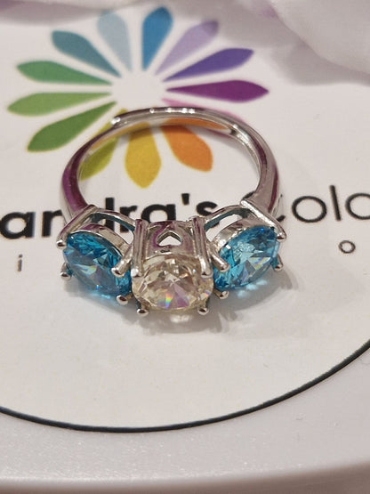 Anello TRILOGY MULTI Color 7mm, Produzione ESCLUSIVA, Argento 925