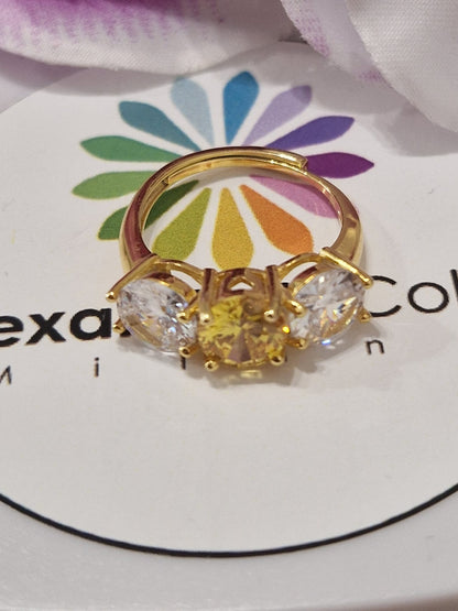 Anello TRILOGY MULTI Color 7mm, Produzione ESCLUSIVA, Argento 925