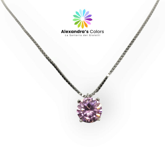 Round Cross Necklace – in 925 Silver