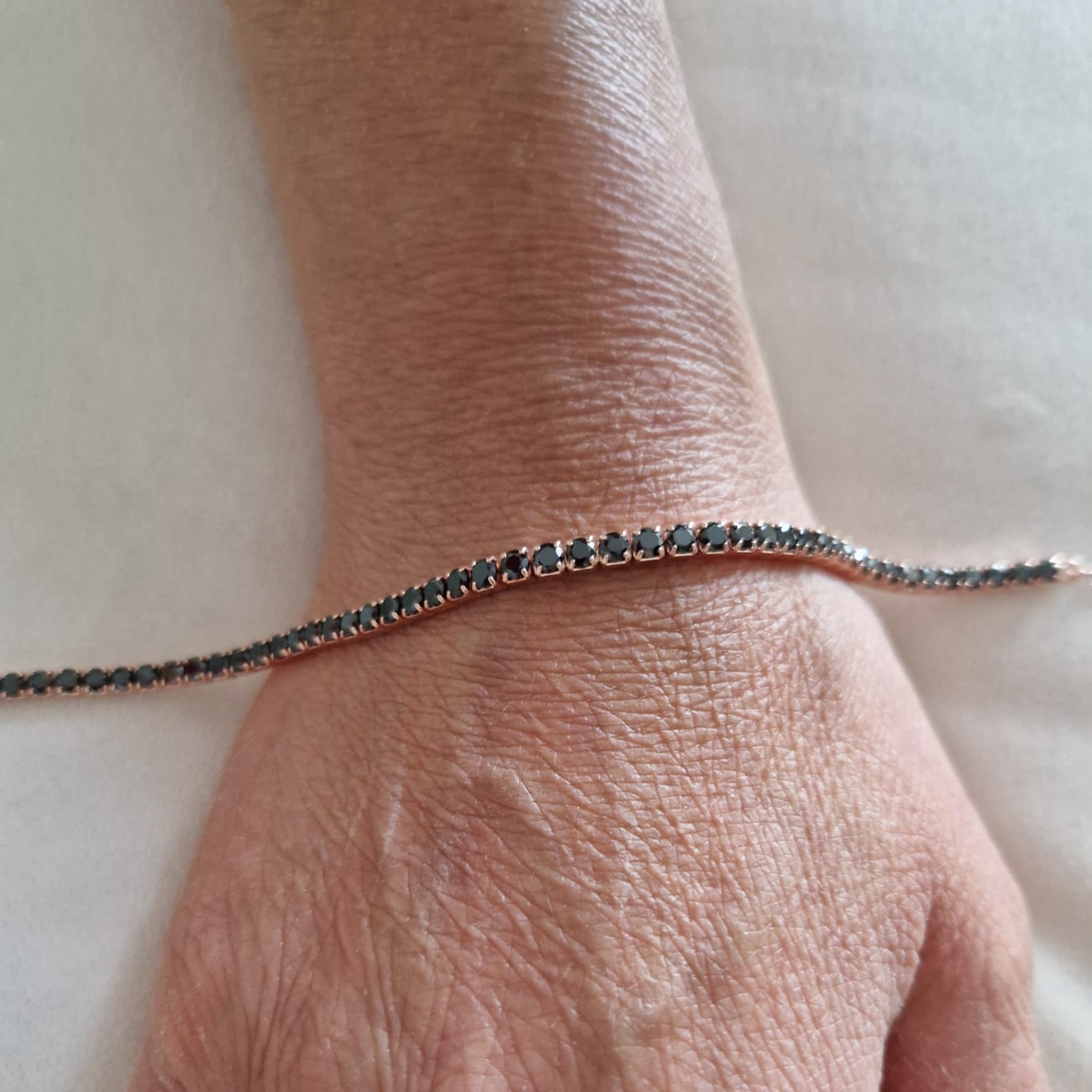 Bracciale Tennis 3mm, morbido, Argento s925