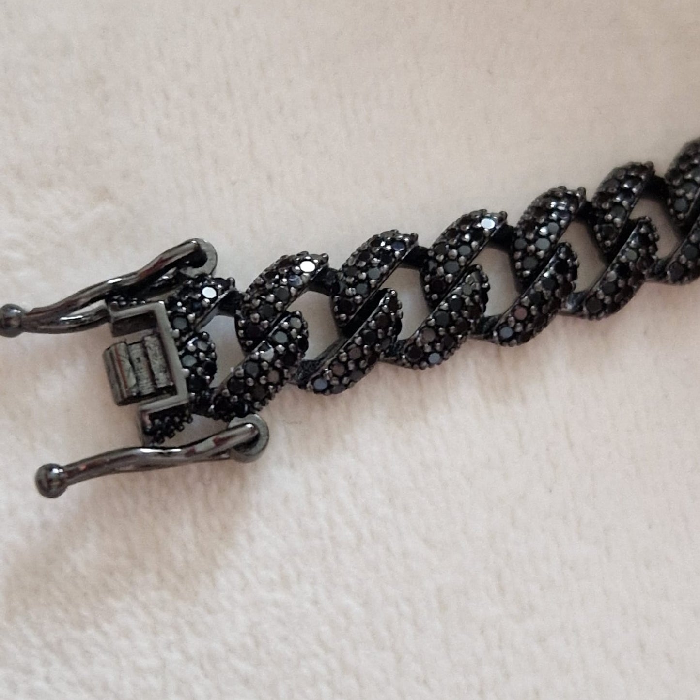 Bracciale Grumette 8mm NERO, in Argento 925