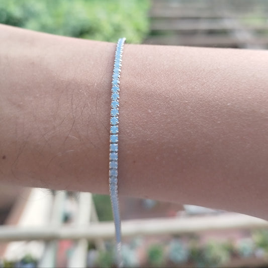 Bracciale Tennis OPALE SkuBlu, in Argento S925
