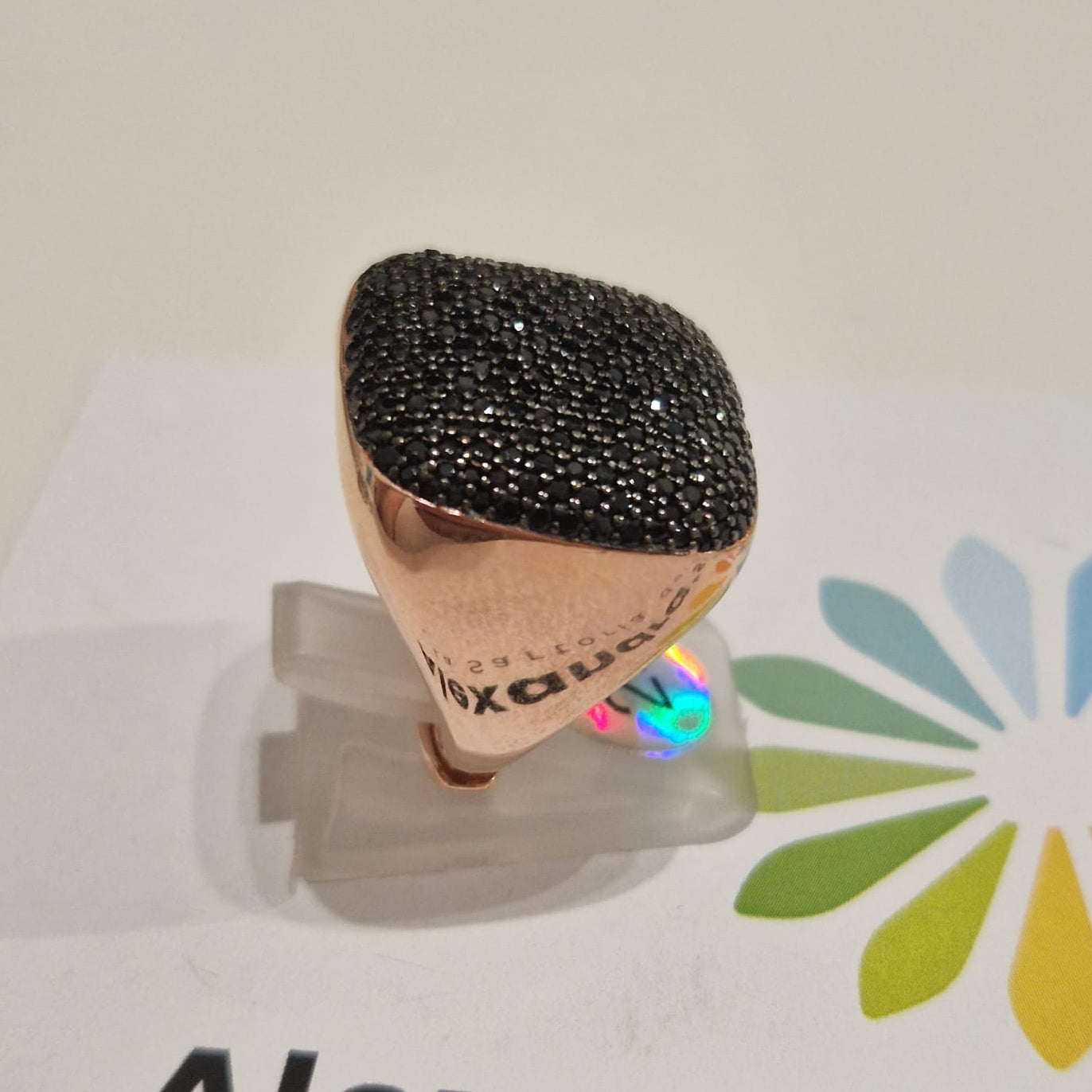 Anello Quadrato Luxury, in ARGENTO S925