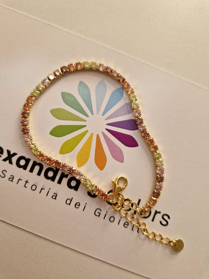 Bracciale Tennis 3mm, morbido, Argento s925