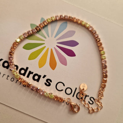 Bracciale Tennis Arlecchino - ESCLUSIVA,in Argento S925