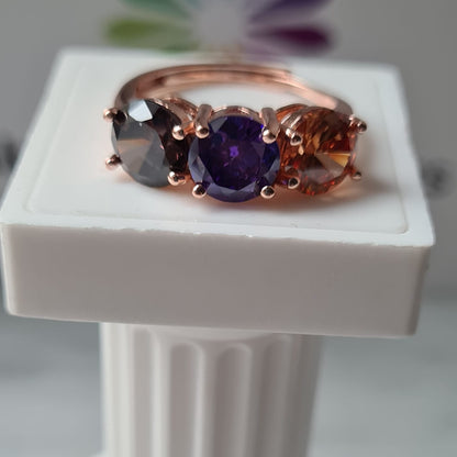 Anello TRILOGY MULTI Color 7mm, Produzione ESCLUSIVA, Argento 925