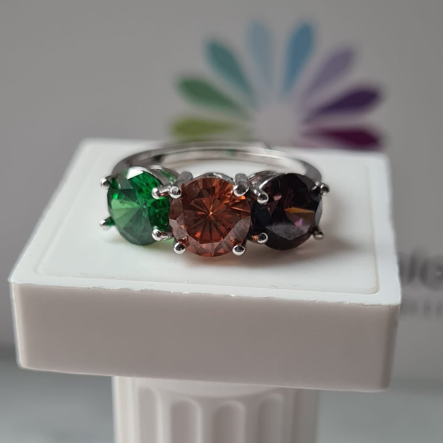 Anello TRILOGY MULTI Color 7mm, Produzione ESCLUSIVA, Argento 925