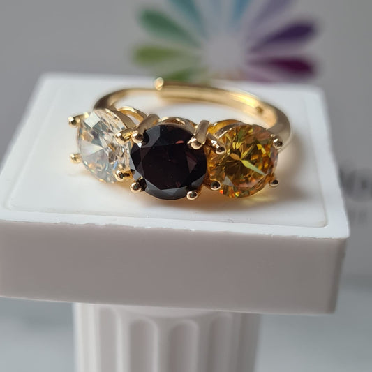 Anello Trilogy MultiColor 7mm, Produzione ESCLUSIVA, Argento 925