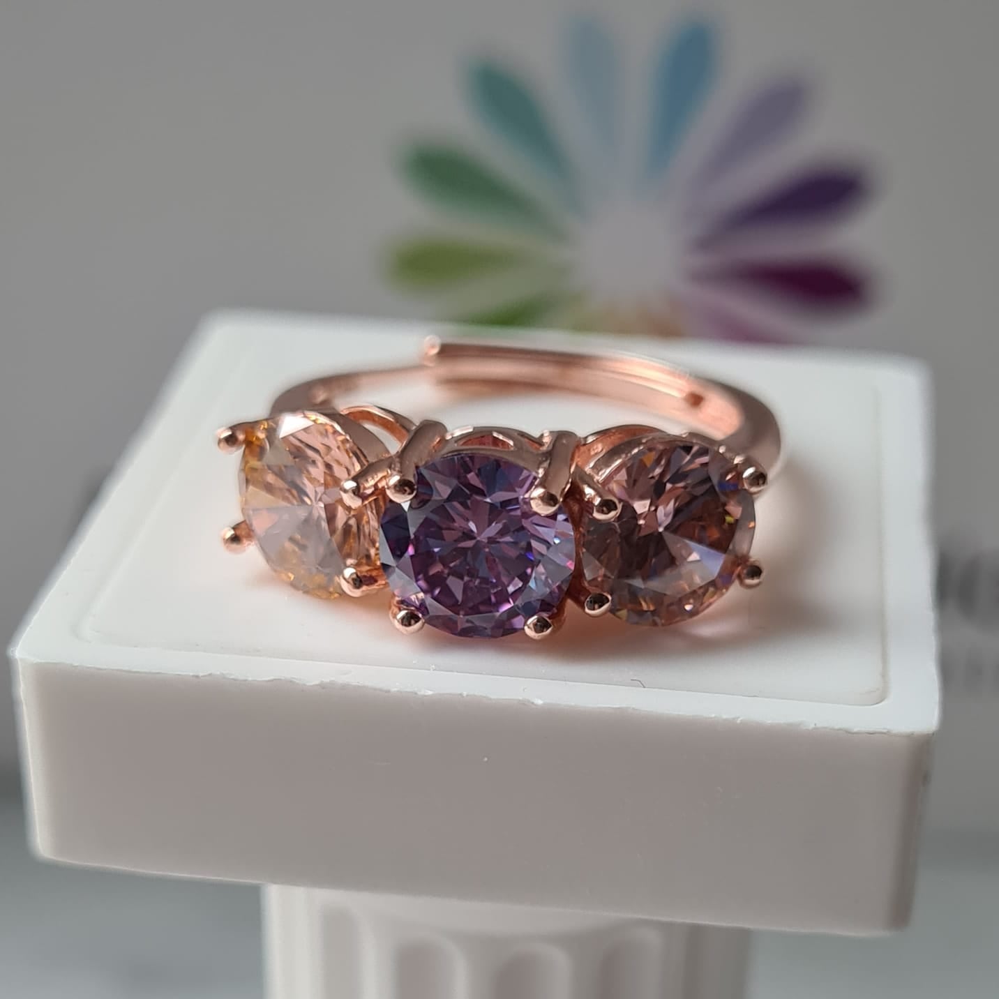 Anello TRILOGY MULTI Color 7mm, Produzione ESCLUSIVA, Argento 925