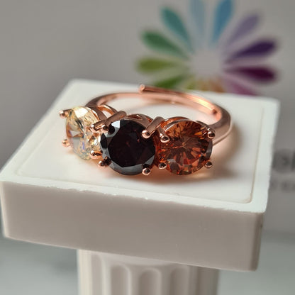 Anello TRILOGY MULTI Color 7mm, Produzione ESCLUSIVA, Argento 925