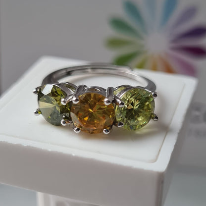 Anello TRILOGY MULTI Color 7mm, Produzione ESCLUSIVA, Argento 925