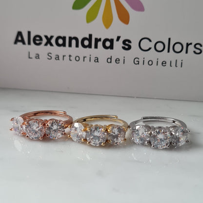 Anello TRILOGY Bianco 7mm, Produzione ESCLUSIVA, Argento 925