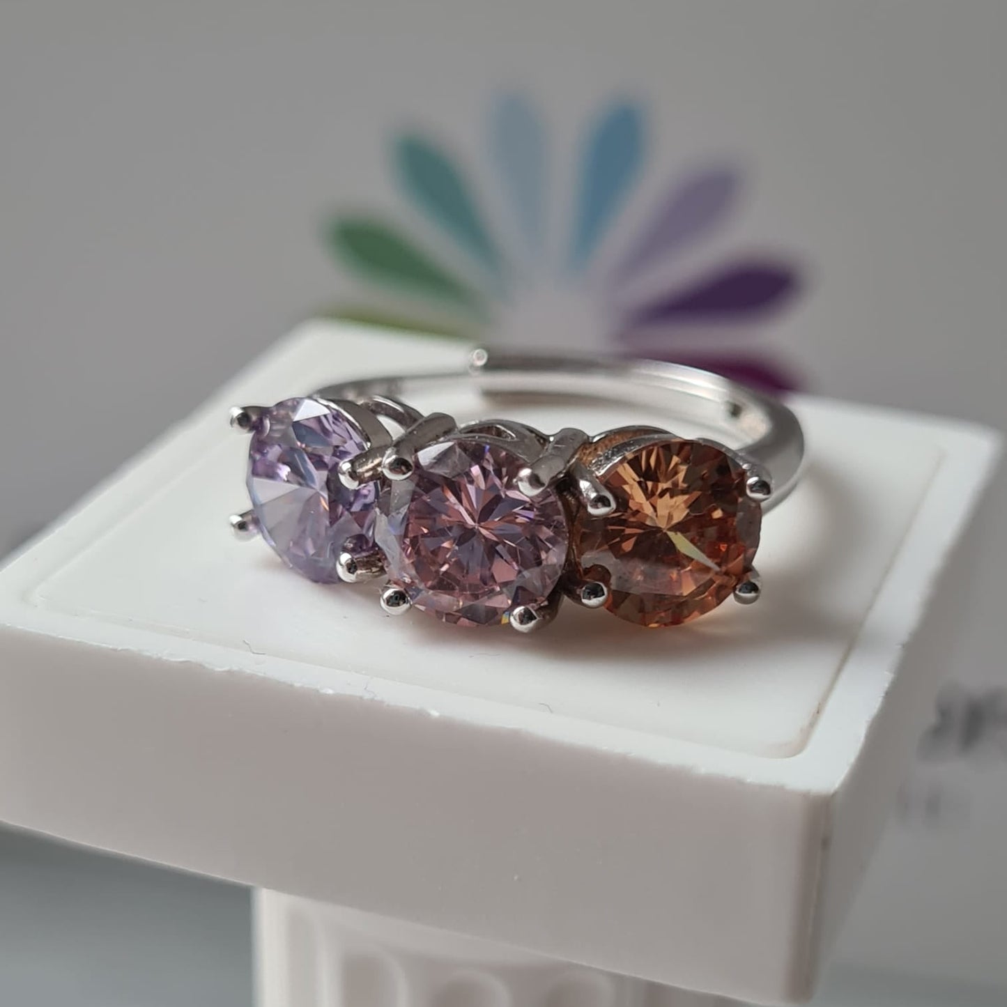 Anello TRILOGY MULTI Color 7mm, Produzione ESCLUSIVA, Argento 925