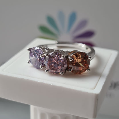 Anello TRILOGY MULTI Color 7mm, Produzione ESCLUSIVA, Argento 925