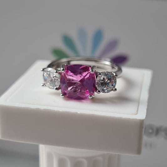 Anello Trilogy Quadrato, in Argento Sterling 925