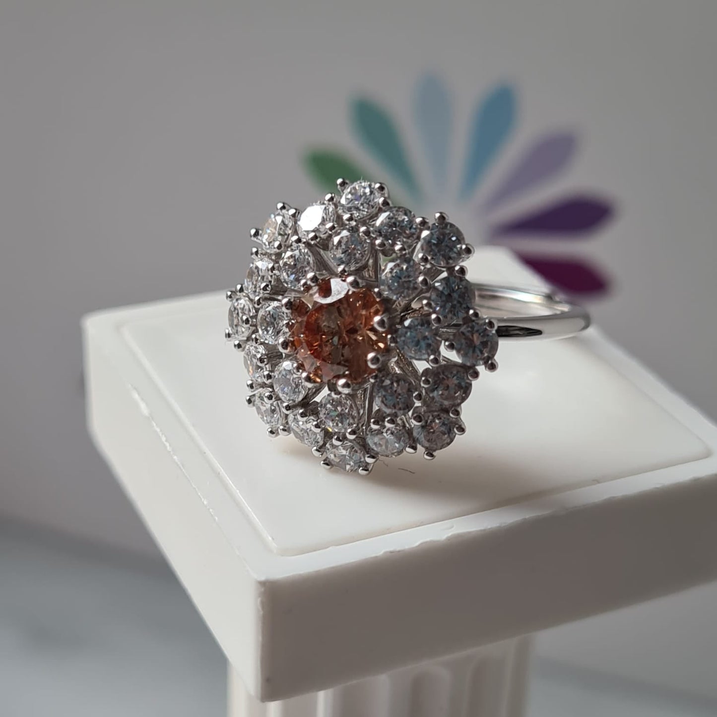 Anello Margherita COLOR, Produzione ESCLUSIVA, Argento 925