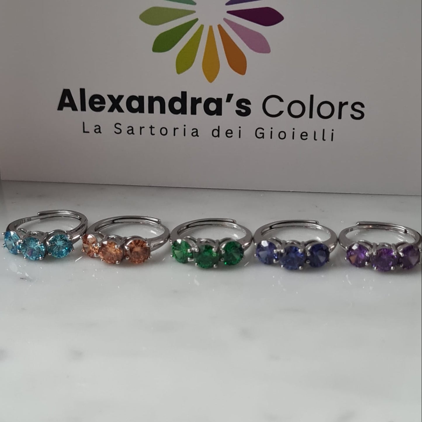 Anello TRILOGY MONOCOLOR 6mm, Produzione ESCLUSIVA, Argento 925
