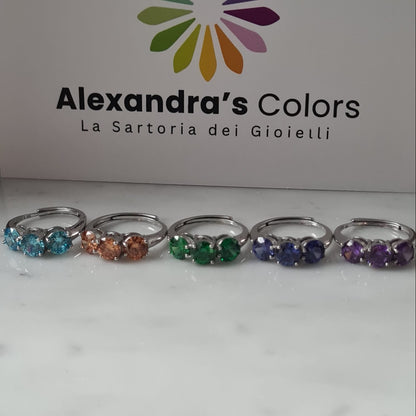 Anello TRILOGY MONOCOLOR 6mm, Produzione ESCLUSIVA, Argento 925