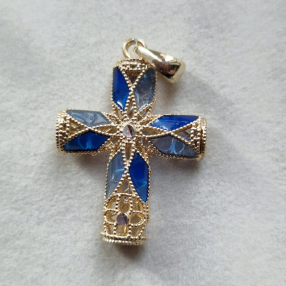 Collana con Croce in Filigrana Preziosa, Argento s925