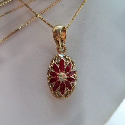 Collana con Ciondolo in Filigrana Preziosa, Argento s925