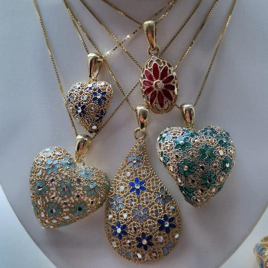 Collana con Ciondolo in Filigrana Preziosa, Argento s925