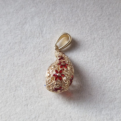 Ciondolo Goccia, Preziosa, in Filigrana, Argento 925 e Bagno in Oro