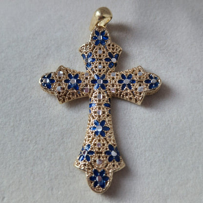 Collana con Croce Antica in Filigrana Preziosa, Argento s925