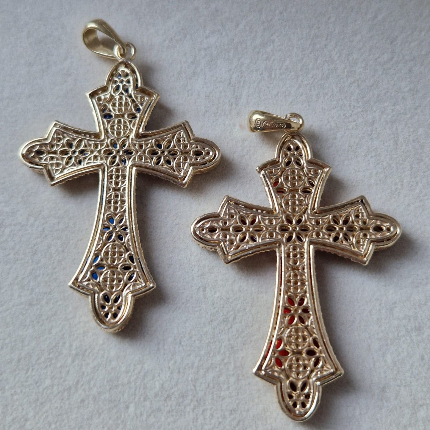 Collana con Croce Antica in Filigrana Preziosa, Argento s925