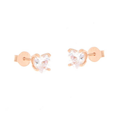 Orecchini Cuore a Lobo PREMIUM -  in Argento S925 e Zirconi