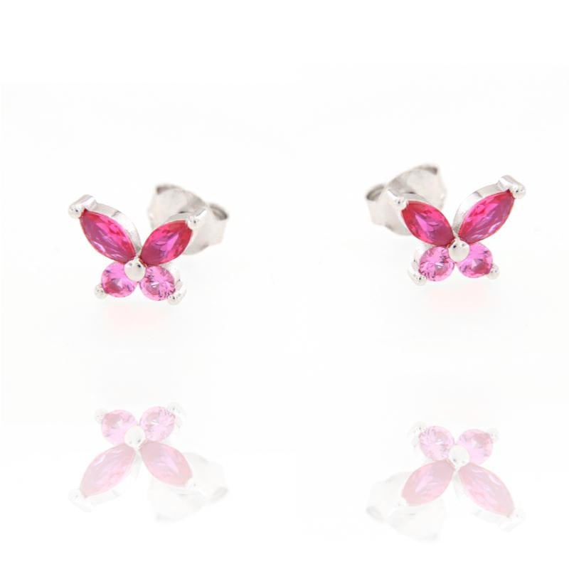 Orecchini Farfalle Colorate, Argento s925
