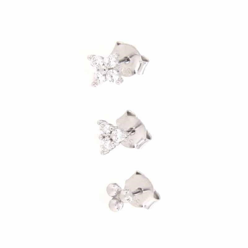 Combo 6 Silver and Multicolor Earrings in Soft 925 Silver 