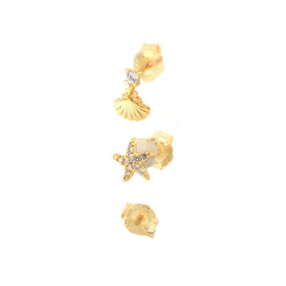 Combo 6 Silver and Multicolor Earrings in Soft 925 Silver 