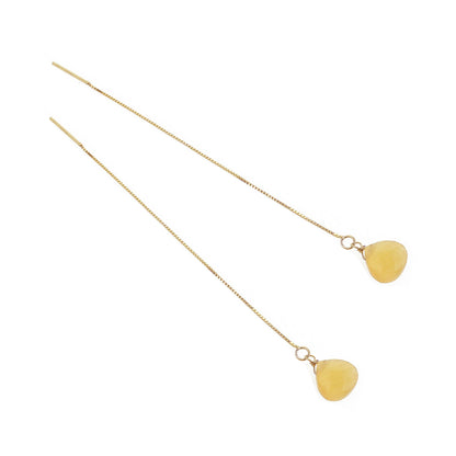 Orecchini Saliscendi con Goccia, Argento s925