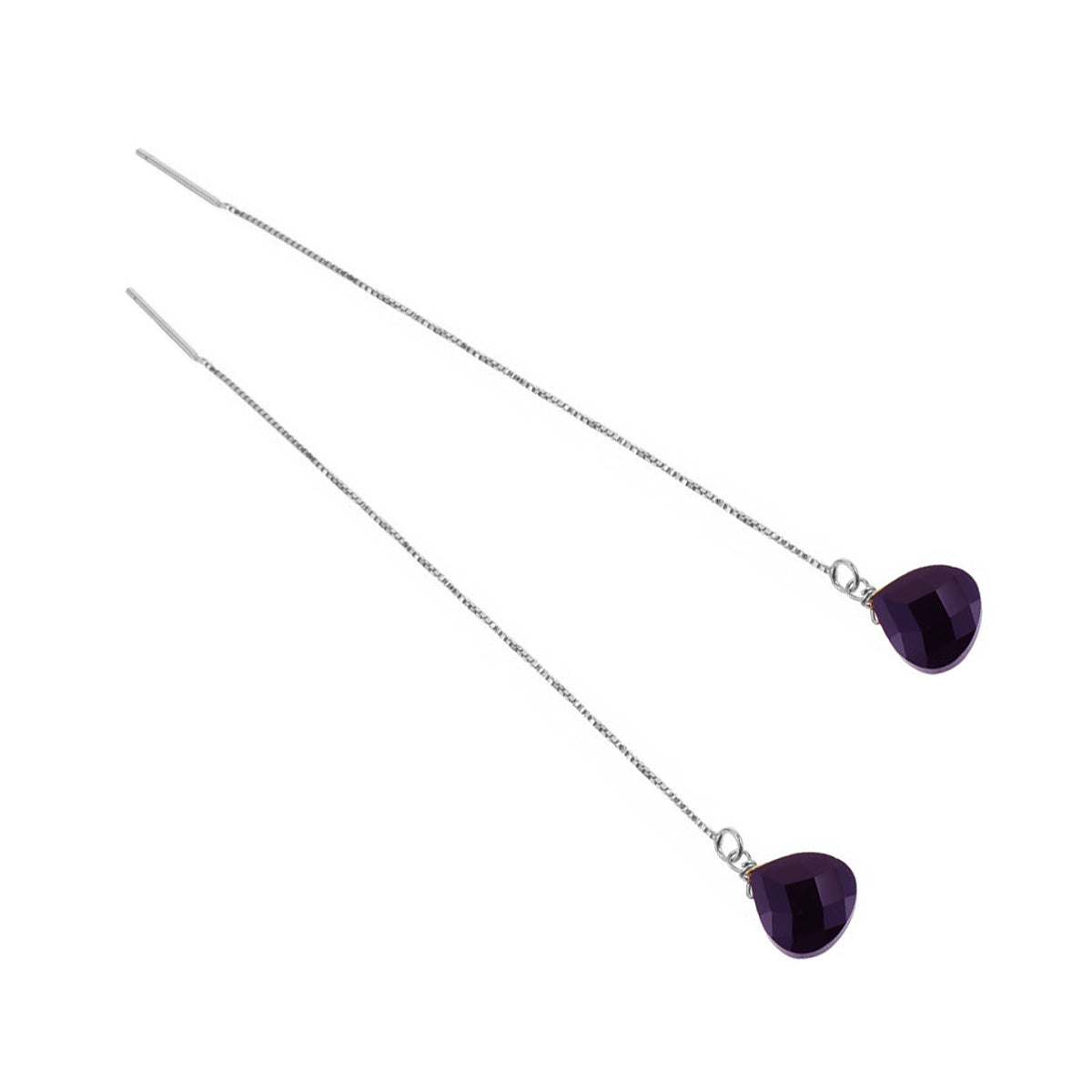 Orecchini Saliscendi con Goccia, Argento s925