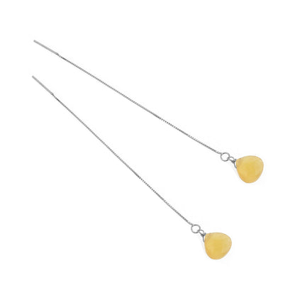 Orecchini Saliscendi con Goccia, Argento s925