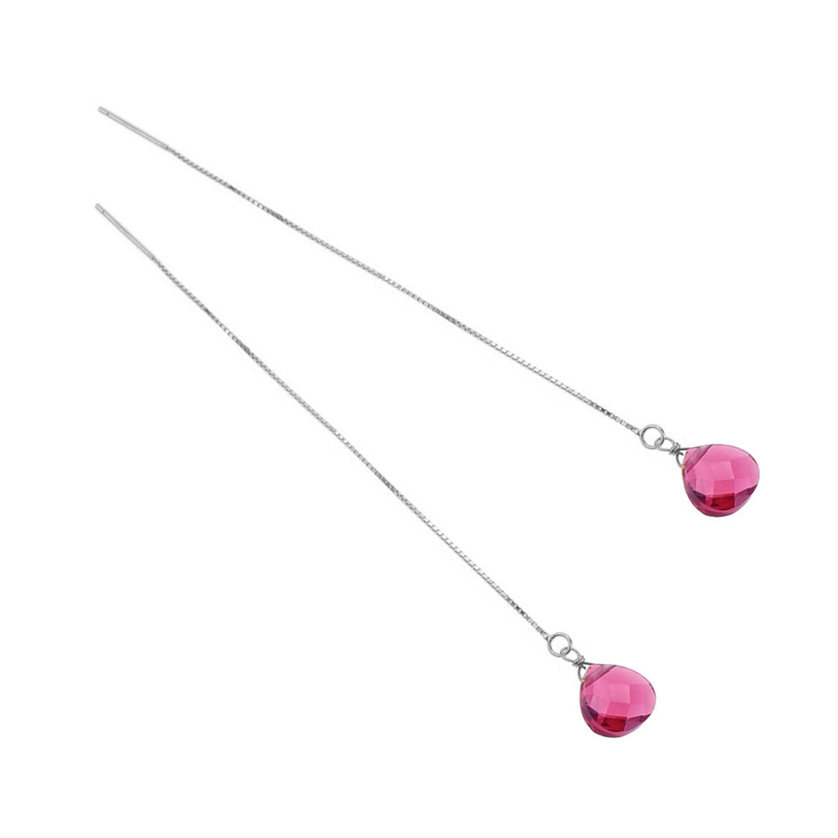 Orecchini Saliscendi con Goccia, Argento s925