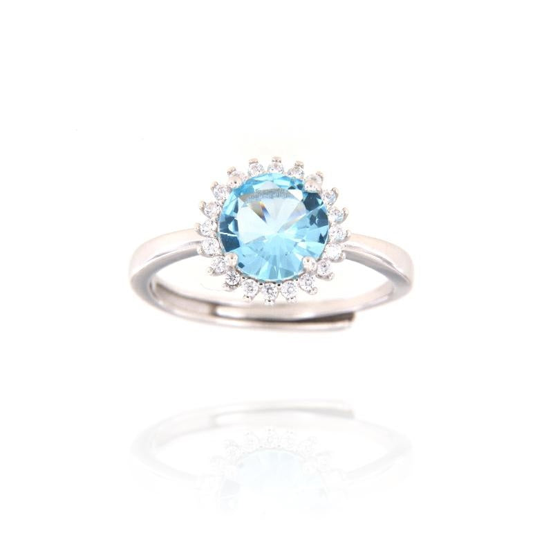 White Zircon Heart Ring - Elegant