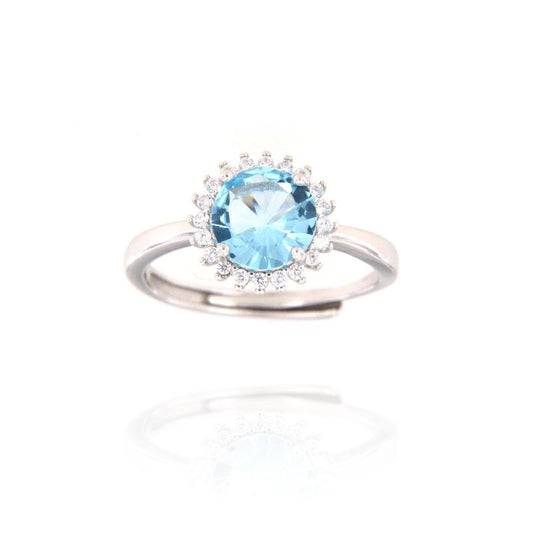 White Zircon Heart Ring - Elegant