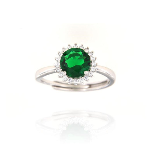 White Zircon Heart Ring - Elegant