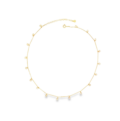 Zircon Heart Necklace, S925 Silver