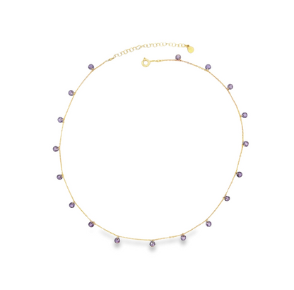 Zircon Heart Necklace, S925 Silver