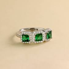 Anello TRILOGY quadrato, Argento 925