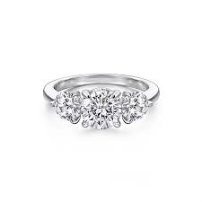 Anello Trilogy in MOISSANITE certificata, in Argento S925