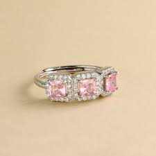 Anello TRILOGY quadrato, Argento 925